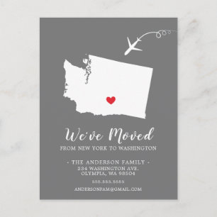 Verplaatsende koninklijke staat WASHINGTON Briefkaart