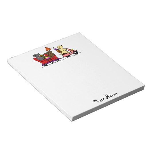 Verplaatsende labradors notitieblok (Schuin)