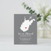 Verplaatsende Mededelingsstaat WEST VIRGINIA-postk Briefkaart (Staand voorkant)