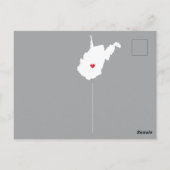 Verplaatsende Mededelingsstaat WEST VIRGINIA-postk Briefkaart (Achterkant)