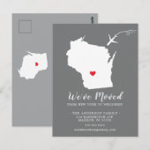 Verplaatsende Mededelingsstaat WISCONSIN-postkaart Briefkaart (Voorkant / Achterkant)