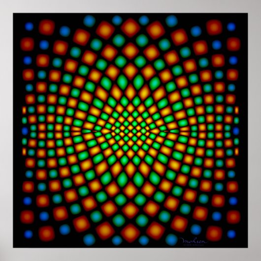 Verplaatsende slang optische illusie poster (Voorkant)