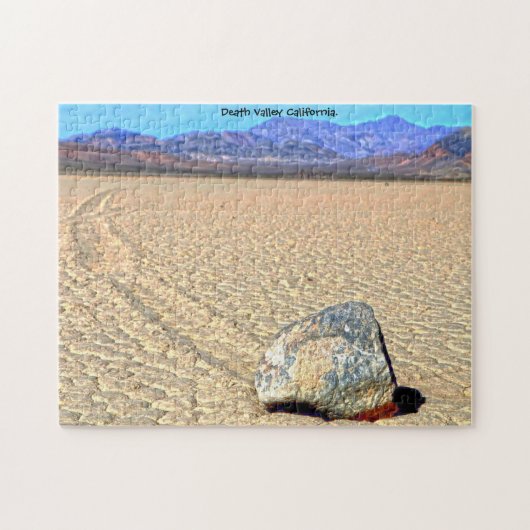 Verplaatsende Stones Death Valley California. Jigz Legpuzzel (Horizontaal)