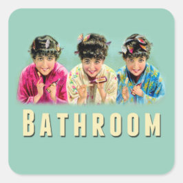 Verplaatsende verpakking Etiket Sticker Bathroom