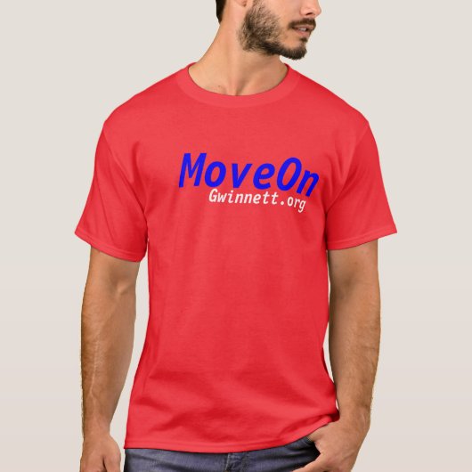 VerplaatsenOp Gwinnett - rood T-shirt (Voorkant)