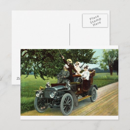 Verplaatsing in Vintage 1910 Briefkaart (Voorkant / Achterkant)