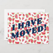 VERPLAATSING kleurrijk Watermeloen Fruity Fun Briefkaart (Voorkant / Achterkant)