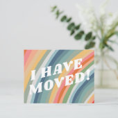 VERPLAATSING kleurrijke strips rek regenboog Briefkaart (Staand voorkant)