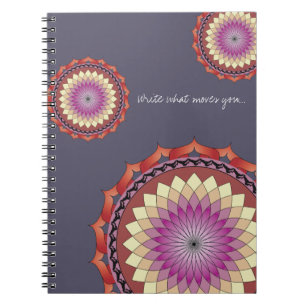 Verplaatsing Mandala-laptop   Schrijf wat je verpl Notitieboek