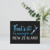 VERPLAATSING NAAR NIEUW BRIEFKAART VAN ZEALAND KIW (Staand voorkant)