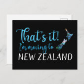 VERPLAATSING NAAR NIEUW BRIEFKAART VAN ZEALAND KIW (Voorkant / Achterkant)