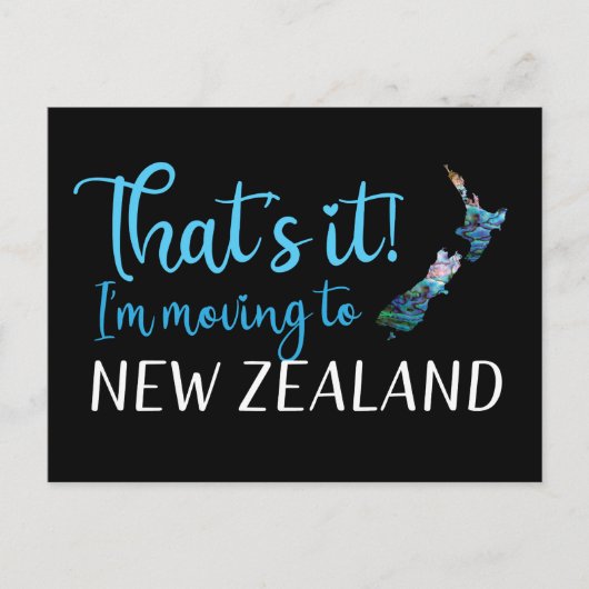 VERPLAATSING NAAR NIEUW BRIEFKAART VAN ZEALAND KIW (Voorkant)