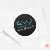 VERPLAATSING NAAR NIEUW-ZEELAND KIWI PAUA RONDE STICKER (Envelop)