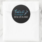 VERPLAATSING NAAR NIEUW-ZEELAND KIWI PAUA RONDE STICKER (Tas)