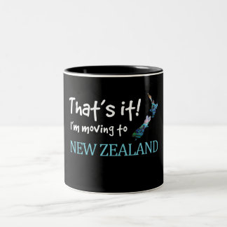VERPLAATSING NAAR NIEUW-ZEELAND KIWI PAUA TWEEKLEURIGE KOFFIEMOK