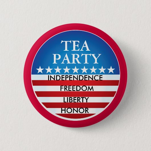VERPLAATSING TEA PARTIJ RONDE BUTTON 5,7 CM (Voorkant)