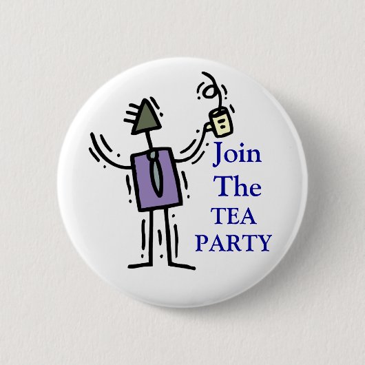 VERPLAATSING TEA PARTIJ RONDE BUTTON 5,7 CM (Voorkant)