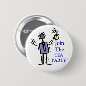 VERPLAATSING TEA PARTIJ RONDE BUTTON 5,7 CM (Voorkant /achterkant)