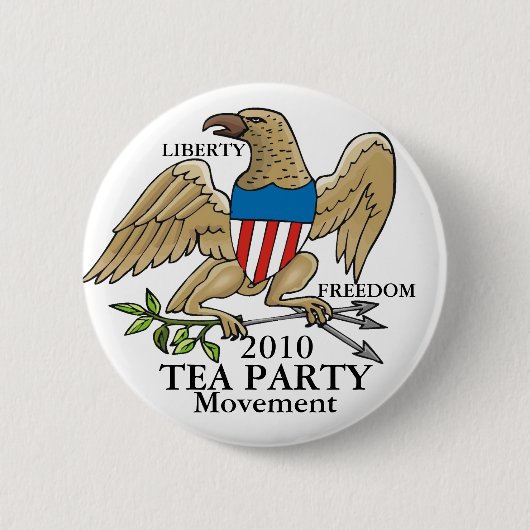 VERPLAATSING TEA PARTIJ RONDE BUTTON 5,7 CM (Voorkant)