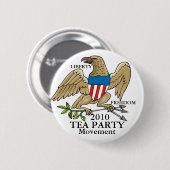 VERPLAATSING TEA PARTIJ RONDE BUTTON 5,7 CM (Voorkant /achterkant)