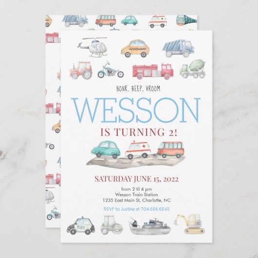 Verplaatsingsdag uitnodiging (Voorkant / Achterkant)