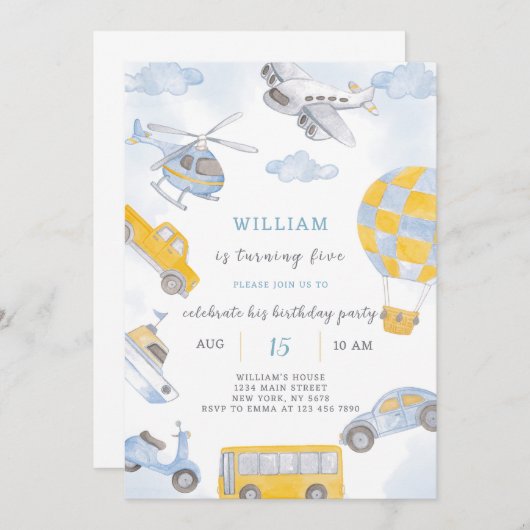 Verplaatsingsdag uitnodiging (Voorkant / Achterkant)