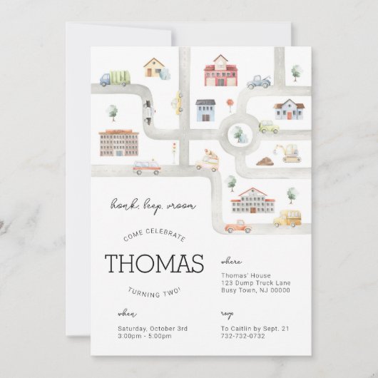 Verplaatsingsdag uitnodiging (Voorkant)