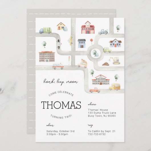 Verplaatsingsdag uitnodiging (Voorkant / Achterkant)