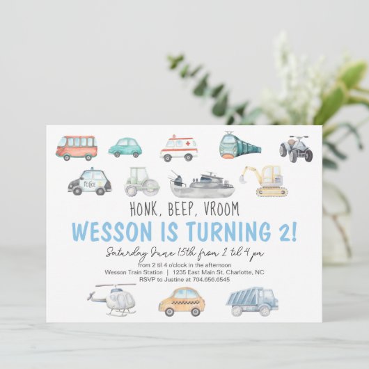 Verplaatsingsdag uitnodiging (Staand voorkant)