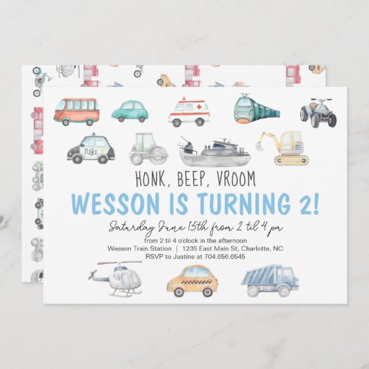 Verplaatsingsdag uitnodiging (Voorkant / Achterkant)