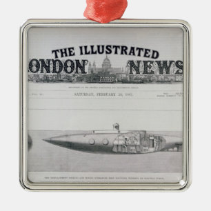 Verplaatsingsonderzeeër en -onderzeeër metalen ornament