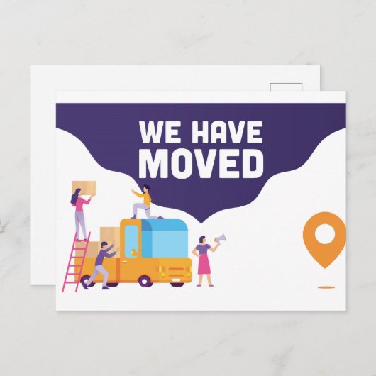 Verplaatst Briefkaart (Voorkant / Achterkant)