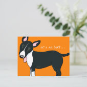 Verplaatst Bull Terrier Dog Nieuw Adres Aankondigingskaart (Staand voorkant)