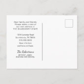 Verplaatst naar Bluebonnet State Texas Map Nieuw a Aankondigingskaart (Achterkant)