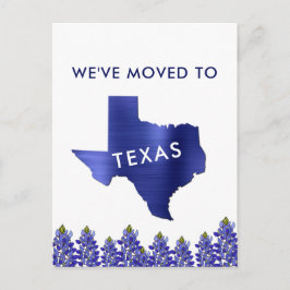 Verplaatst naar Bluebonnet State Texas Map Nieuw a Aankondigingskaart