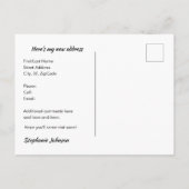 Verplaatst naar de roze Flamingo Beach Scene van F Aankondigingskaart (Achterkant)