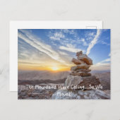 Verplaatst naar de wijziging van het bergachtige a briefkaart (Voorkant / Achterkant)