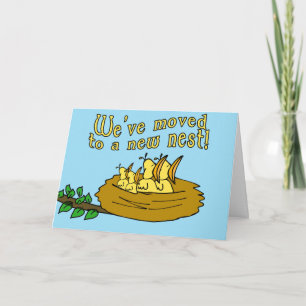 Verplaatst naar een nieuwe  nestkaart aankondiging