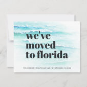 Verplaatst naar Florida Ocean Waves Nieuw adres Aankondiging (Voorkant)