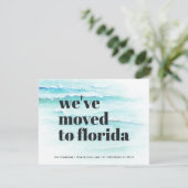 Verplaatst naar Florida Ocean Waves Nieuw adres Aankondiging (Staand voorkant)
