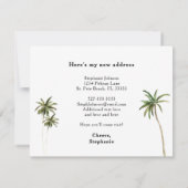 Verplaatst naar Florida Palm Trees Nieuw adres Aankondiging (Achterkant)