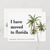 Verplaatst naar Florida Palm Trees Nieuw adres Aankondiging (Voorkant / Achterkant)