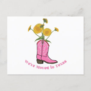 Verplaatst naar Texas Announcement Feestdagenkaart