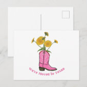 Verplaatst naar Texas Announcement Feestdagenkaart (Voorkant / Achterkant)