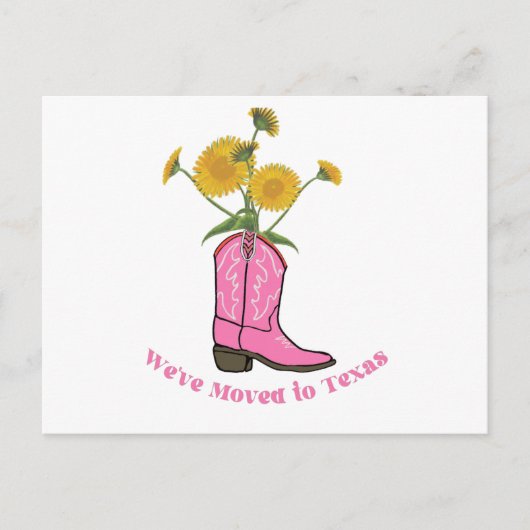 Verplaatst naar Texas Announcement Feestdagenkaart (Voorkant)