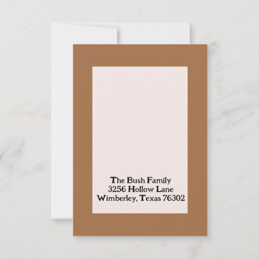 Verplaatst naar Texas Invitation Kaart (Achterkant)