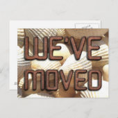 Verplaatst, Nieuw Adres schalen Stone Bricks Typog Aankondigingskaart (Voorkant / Achterkant)