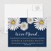 Verplaatste huis madeliefje inkt tekening aankondigingskaart (Voorkant / Achterkant)