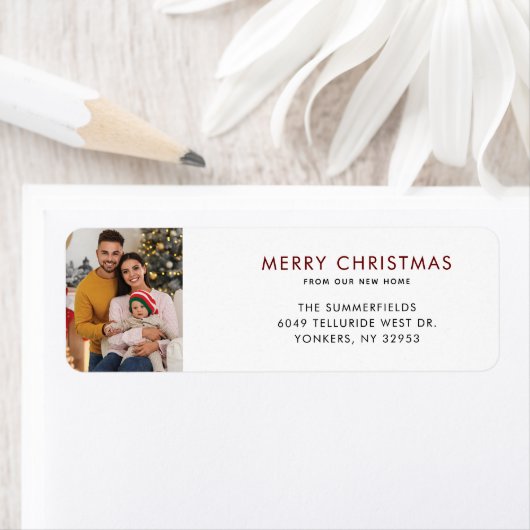 Verplaatste kerstfoto Verplaatsen Retouradres Etiket (Insitu)