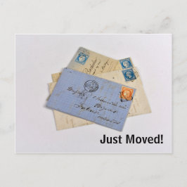 Verplaatste oude letters Post Kaart